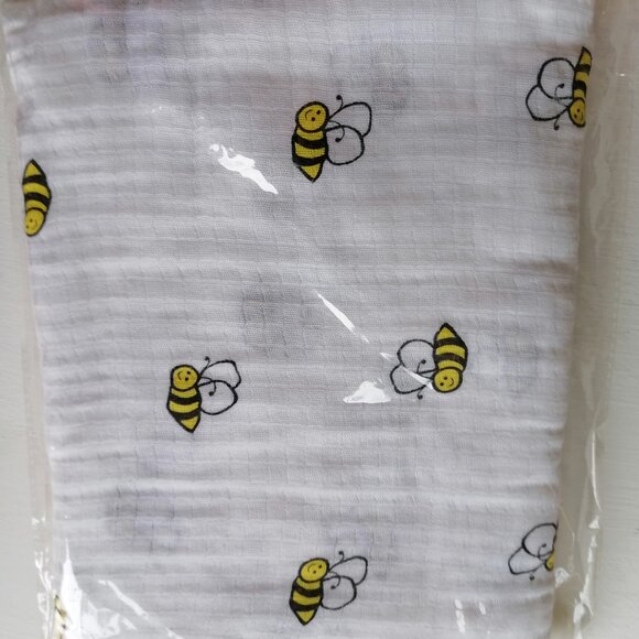 New 2 Pcs aden + anais Baby Swaddle Muslin Cotton Blanket Bee And Caterpillar - Picture 3 of 3